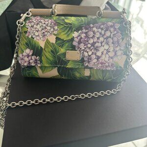 DOLCE & GABBANA Mini Hydrangea Floral Crossbody - New, Box